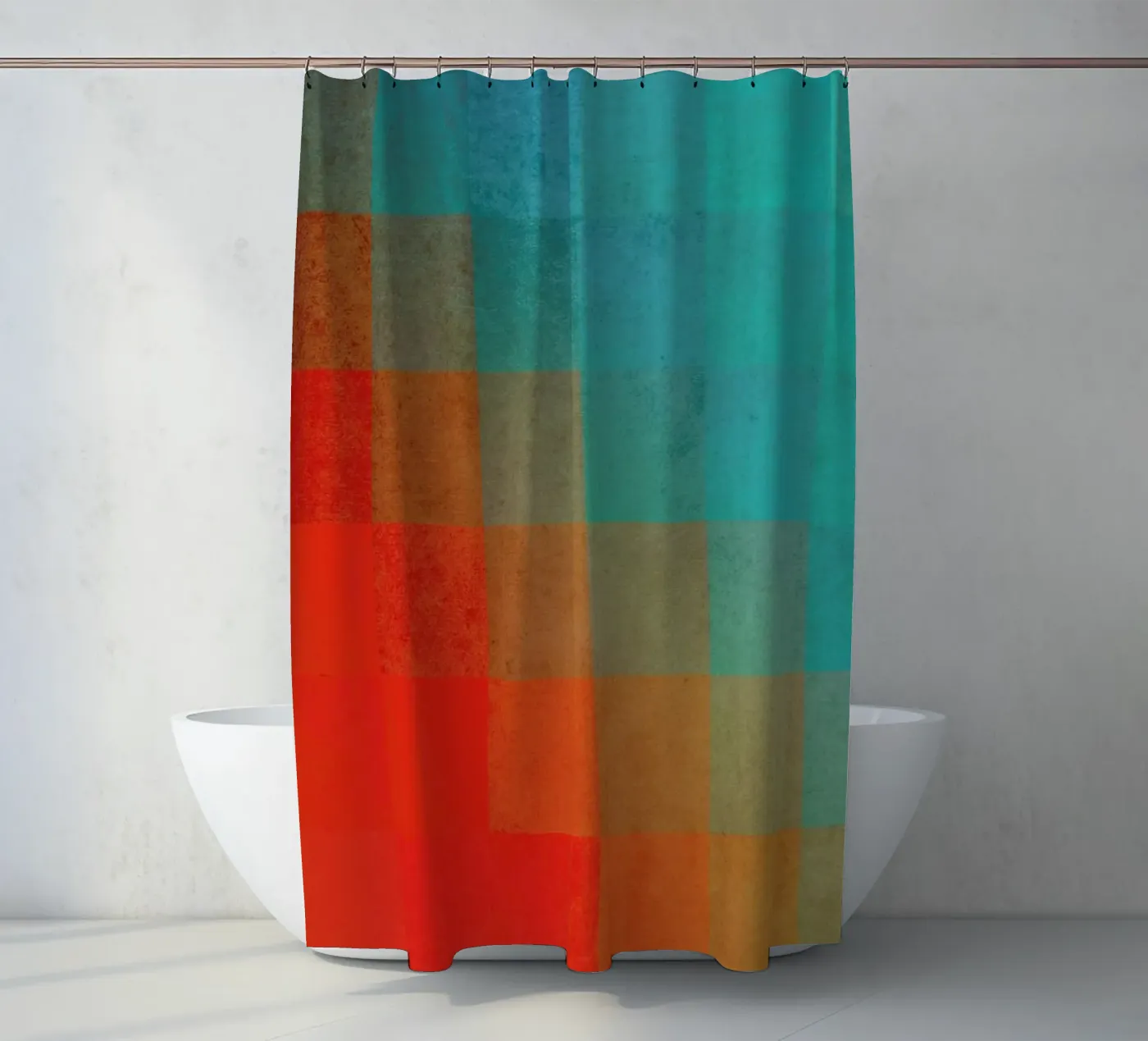 Beach Pixel Surface douchegordijn van Danny Ivan