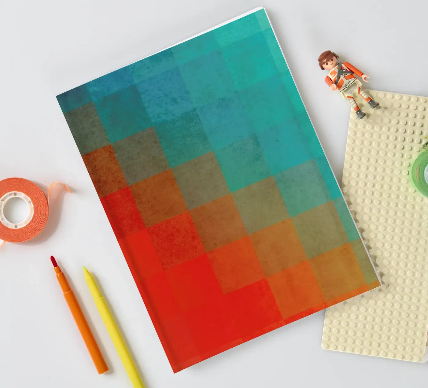 Beach Pixel Surface Notizbuch von Danny Ivan