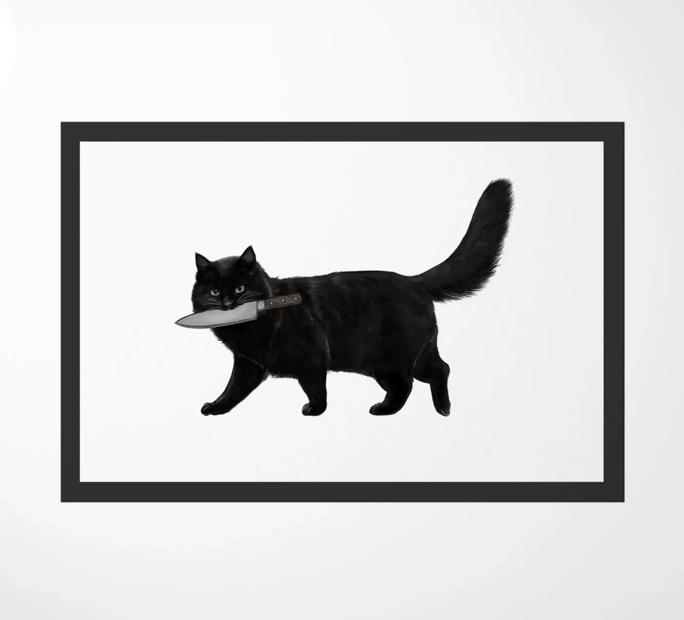 Knife Cat Fußmatte von Laura Graves