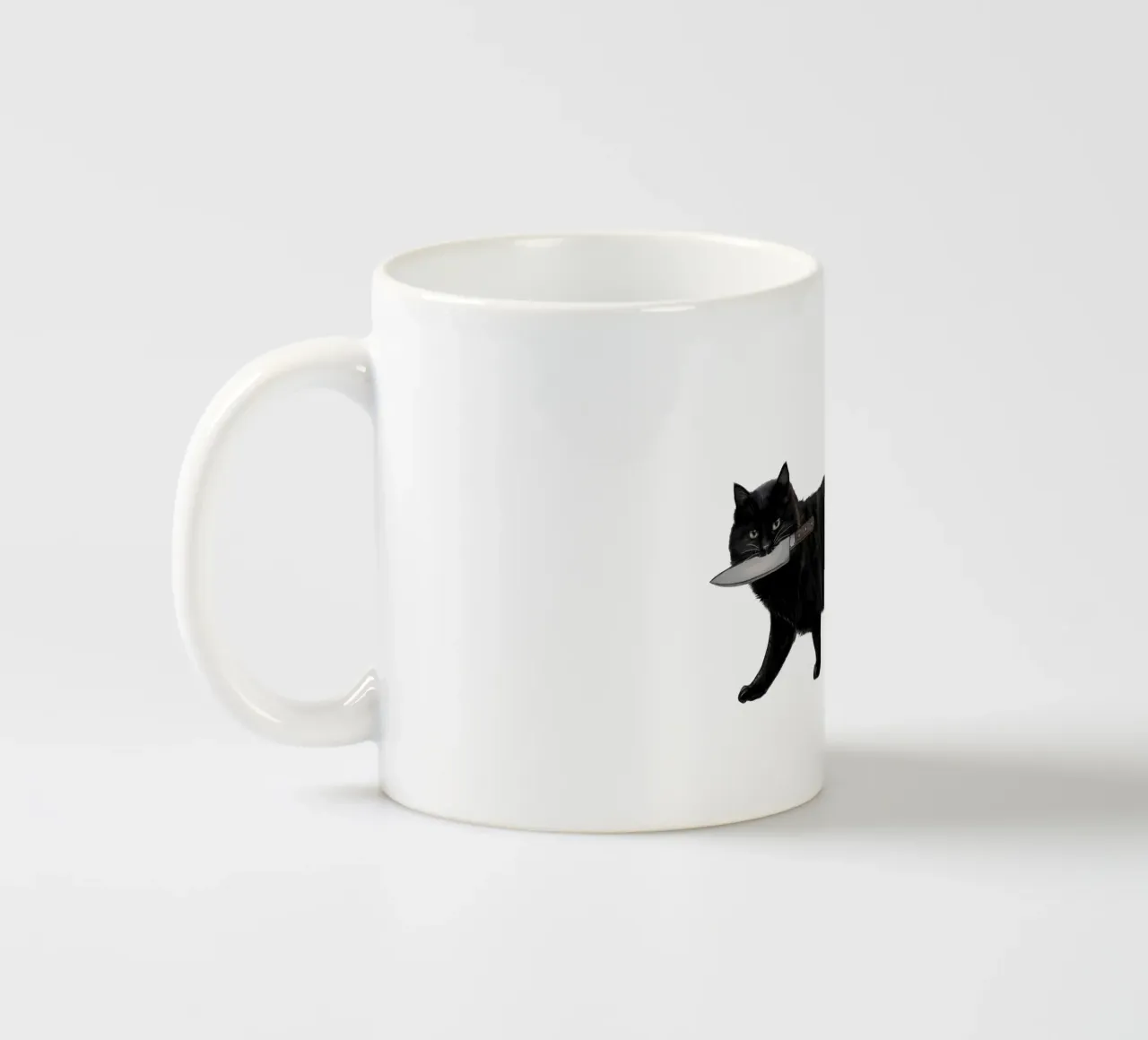 Coltello Gatto tazza in ceramica da Laura Graves