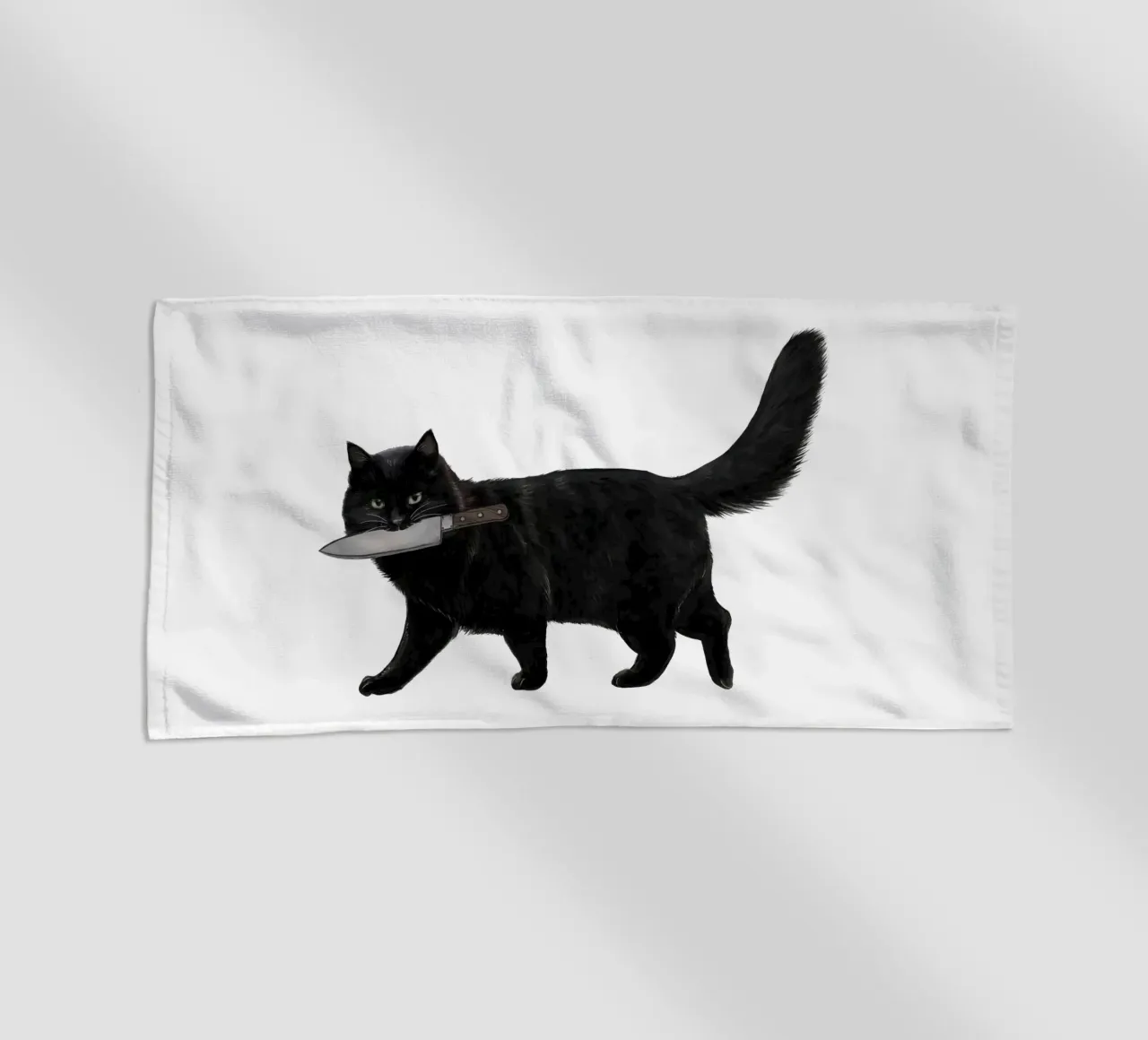 Coltello Gatto telo mare da Laura Graves