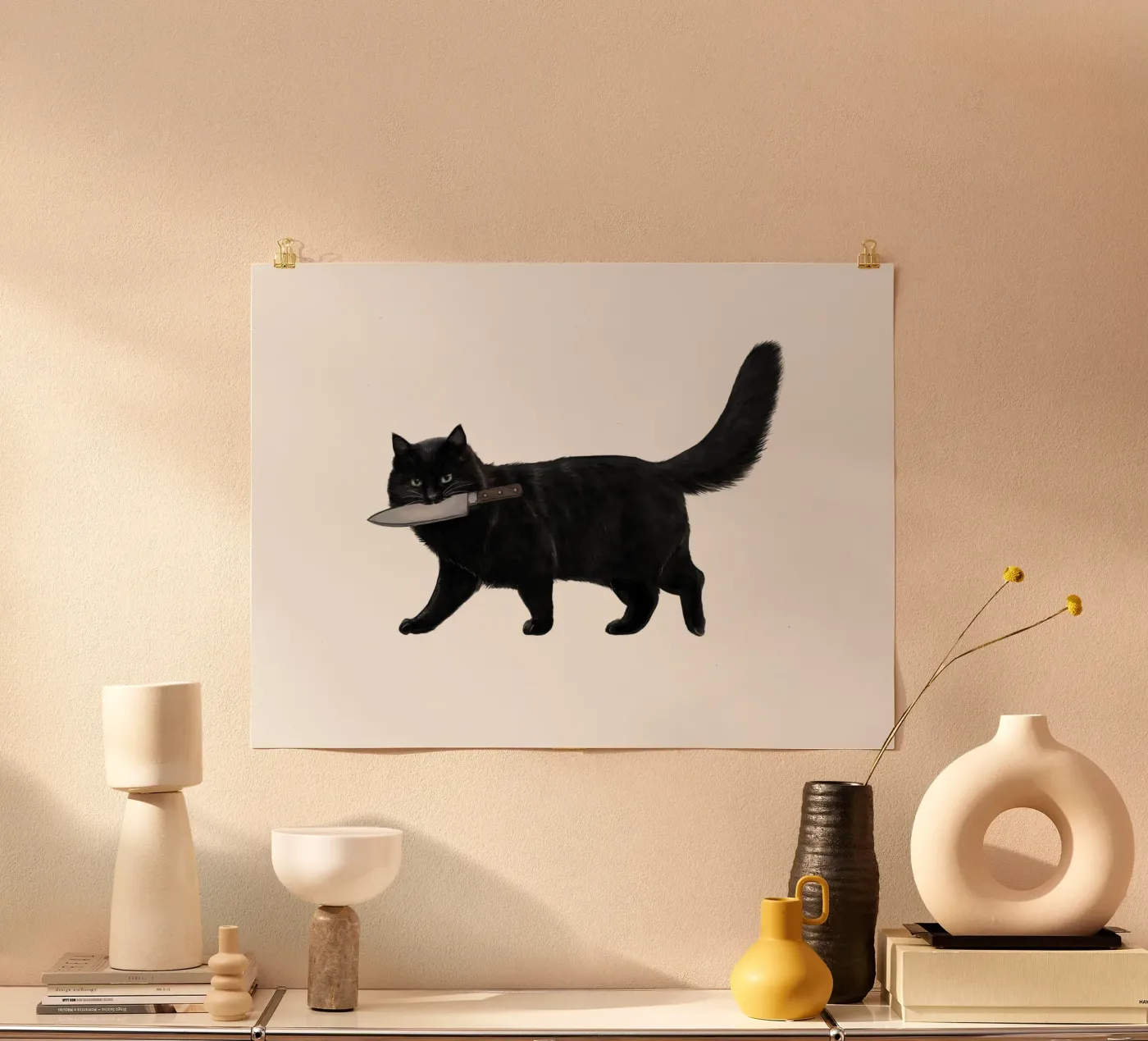 Messer Katze Poster von Laura Graves