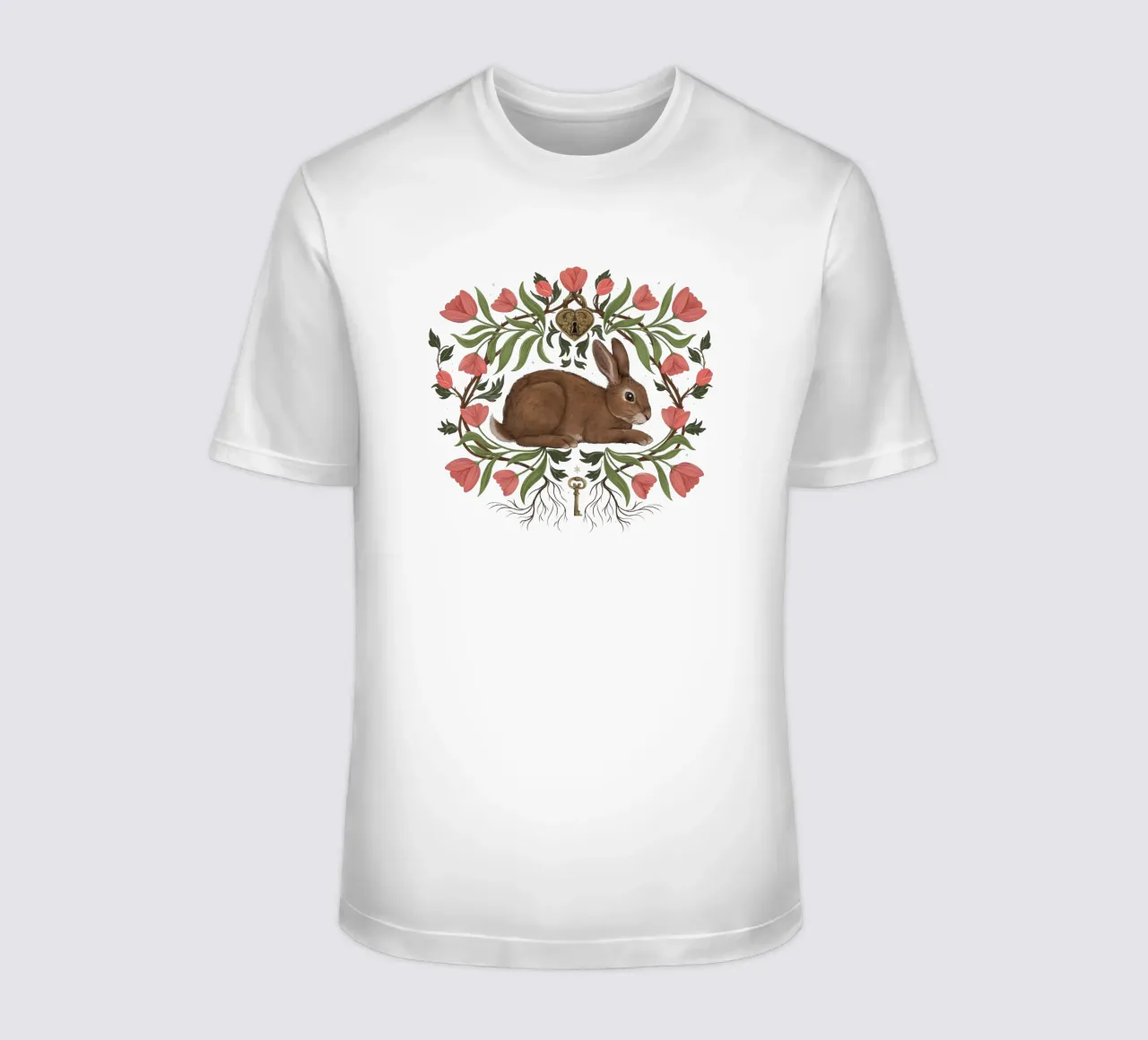 Rabbit In The Secret Garden t-shirt da Laura Graves