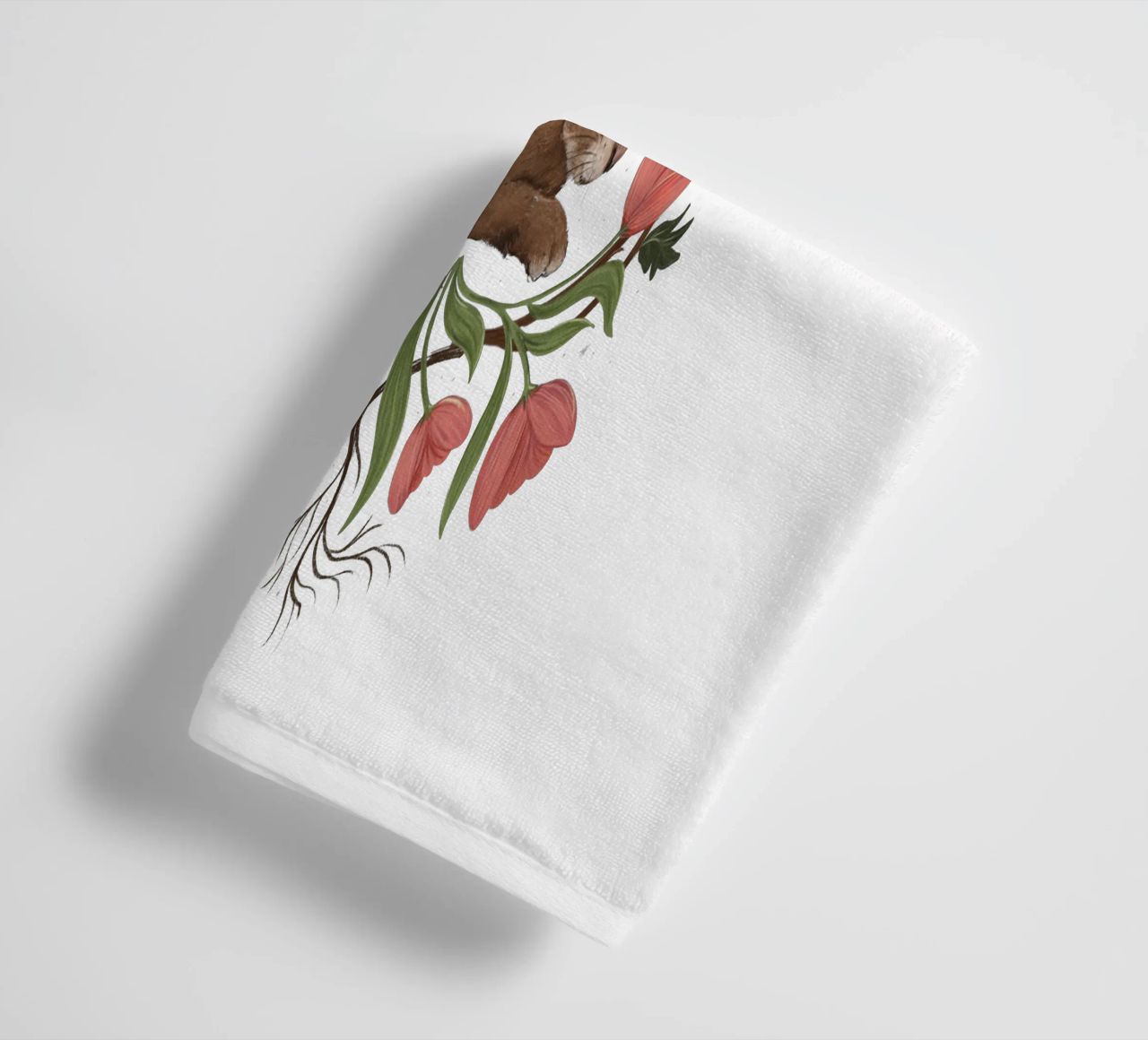 Rabbit In The Secret Garden towel by Laura Graves