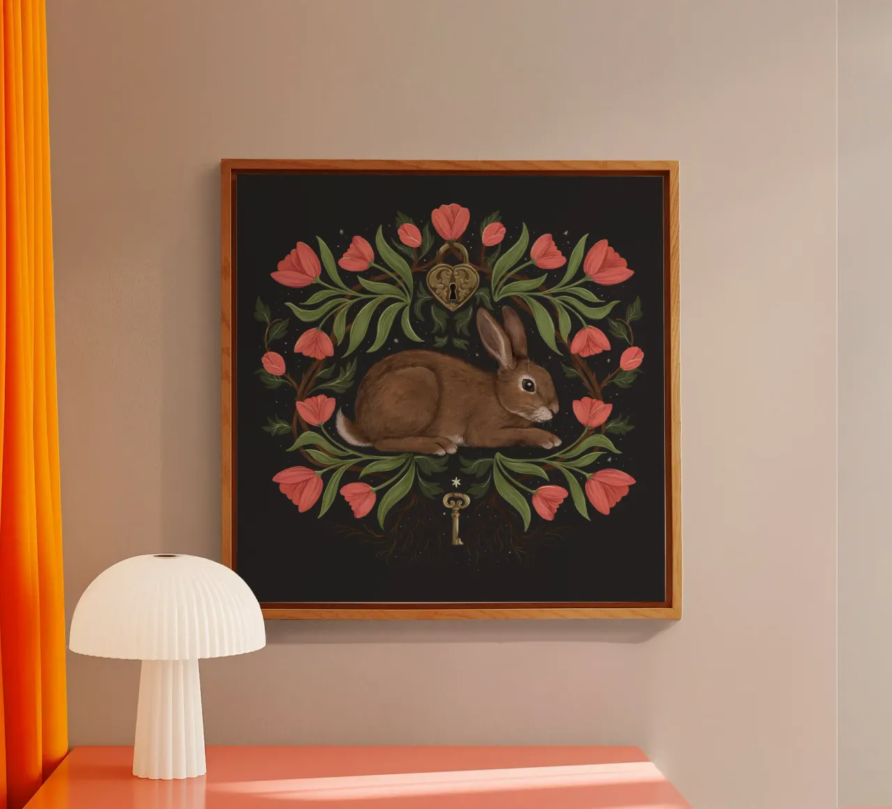 Rabbit In The Secret Garden plexiglass da Laura Graves