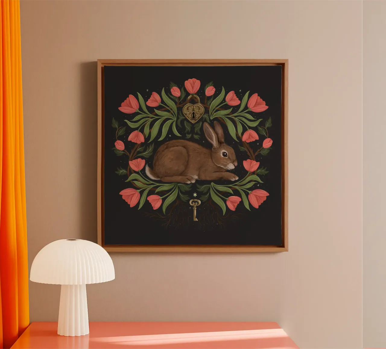 Rabbit In The Secret Garden Leinwand von Laura Graves