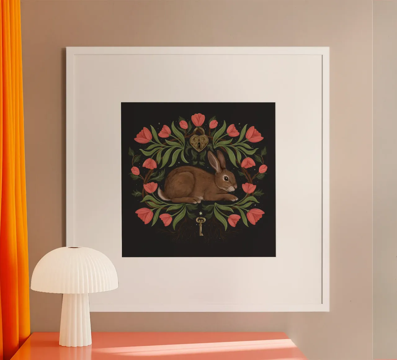 Rabbit In The Secret Garden carta hahnemühle da Laura Graves