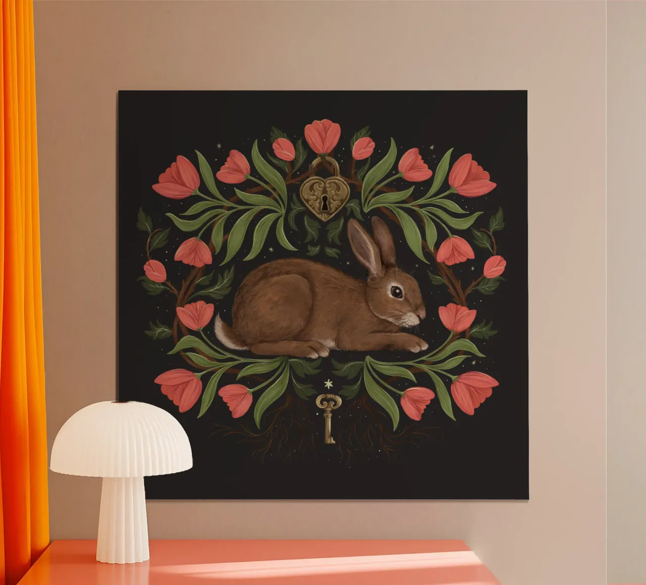 Rabbit In The Secret Garden carta hahnemühle da Laura Graves