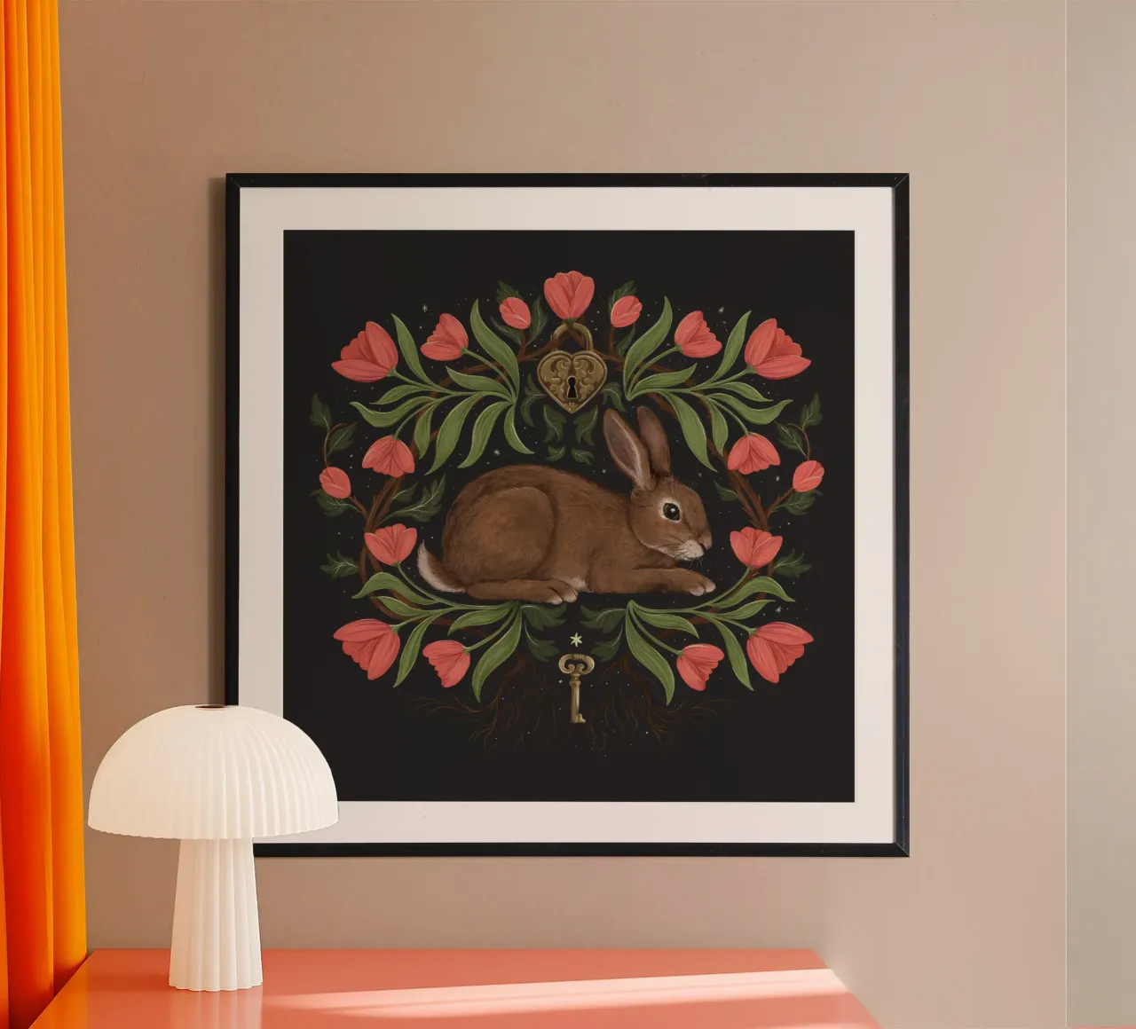 Rabbit In The Secret Garden carta hahnemühle da Laura Graves