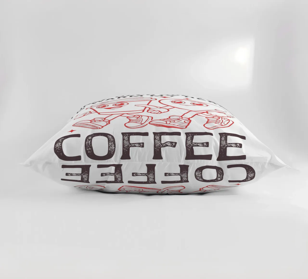 I only need one thing to warm my heart, coffee. cuscino da edsonramosart