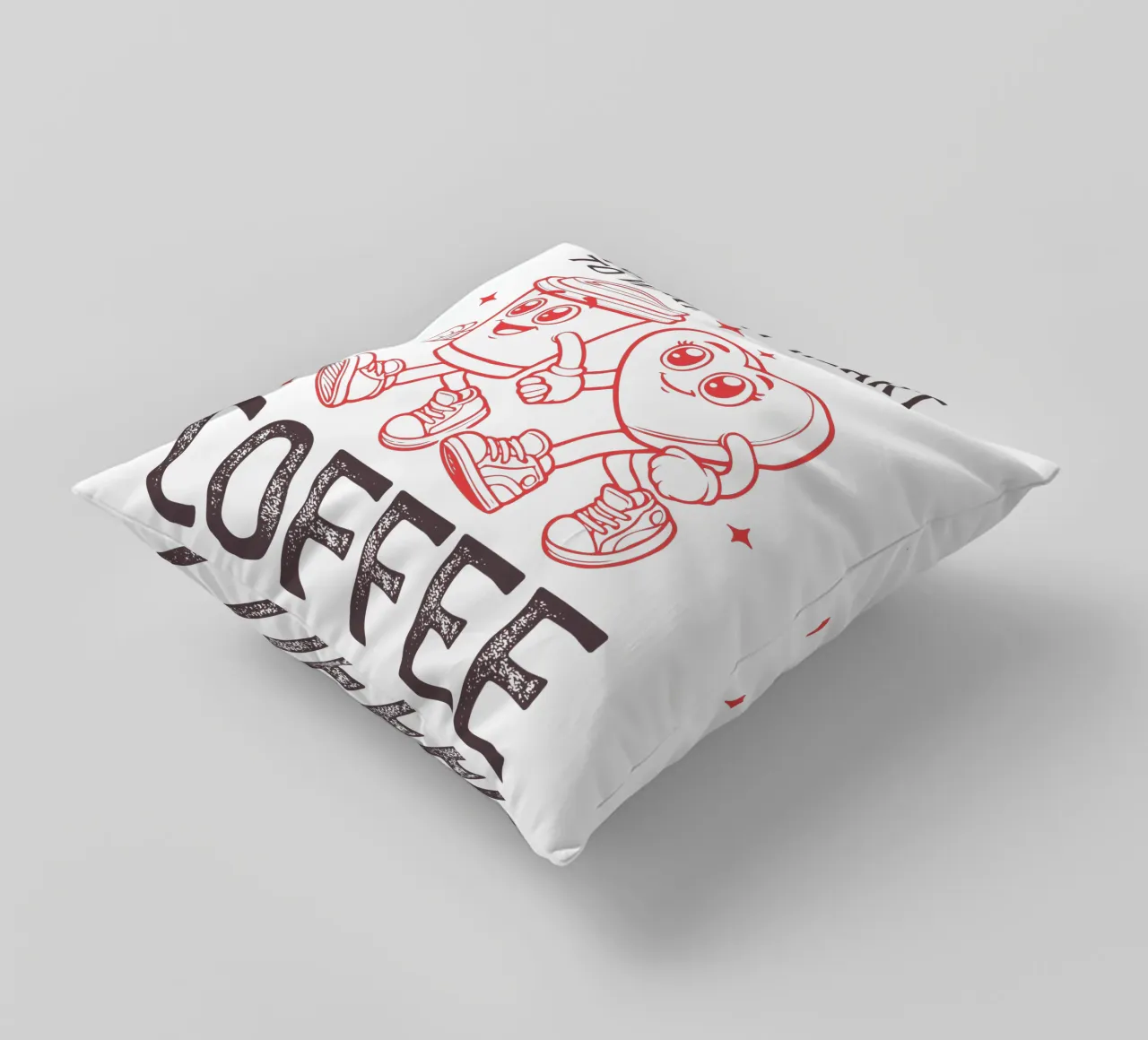 I only need one thing to warm my heart, coffee. cuscino da edsonramosart