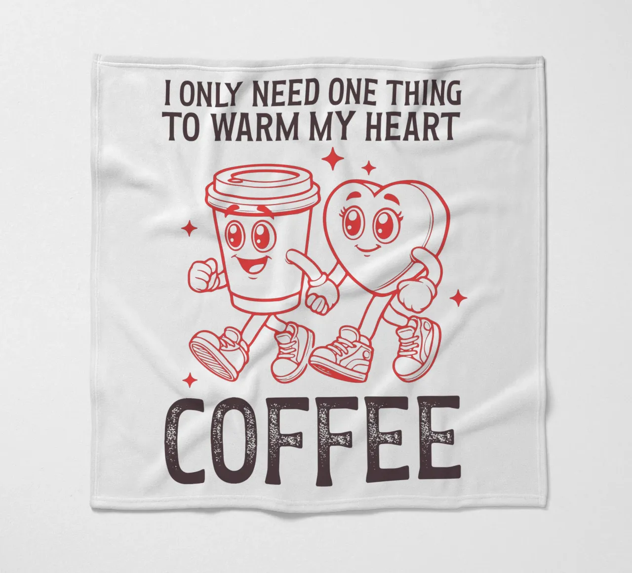 I only need one thing to warm my heart, coffee. coperta in pile da edsonramosart