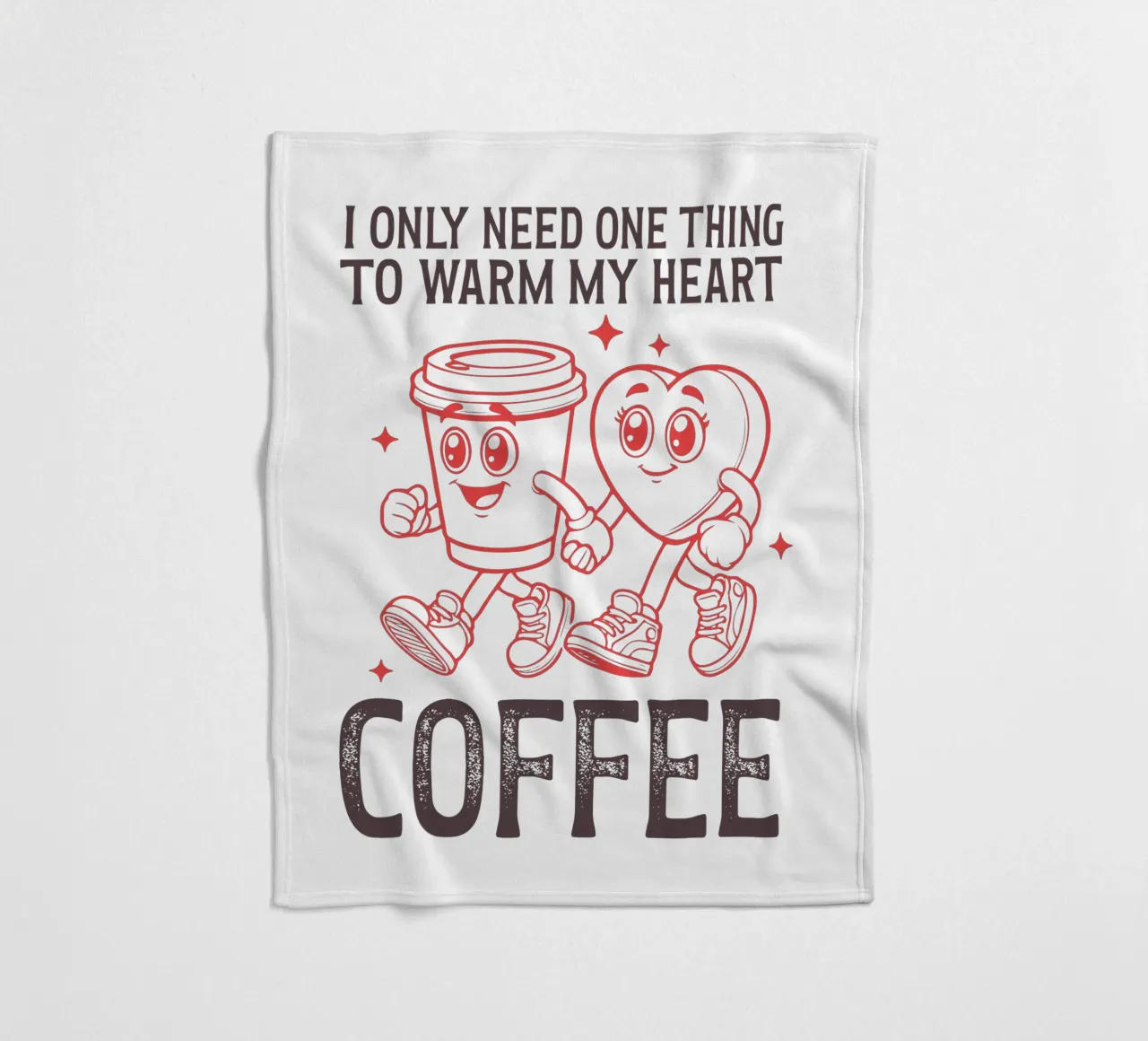 I only need one thing to warm my heart, coffee. coperta in pile da edsonramosart