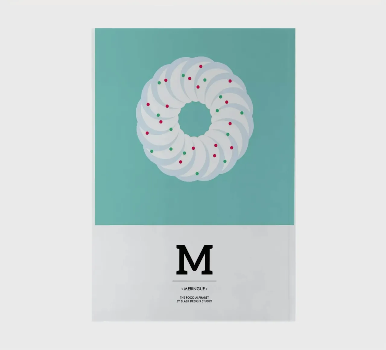 Food Alphabet Xmas Edition M notebook by BLAEK Design Studio