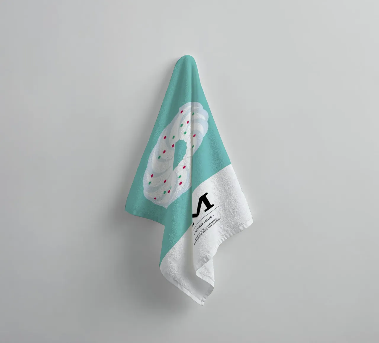 Food Alphabet Xmas Edition M towel by BLAEK Design Studio