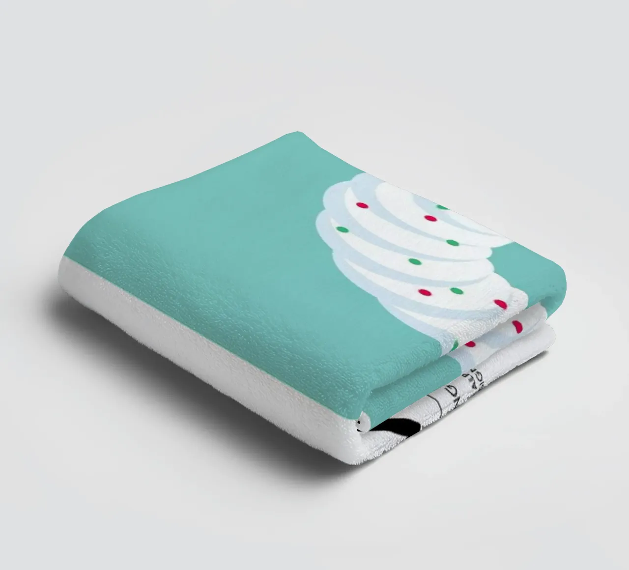 Food Alphabet Xmas Edition M towel by BLAEK Design Studio