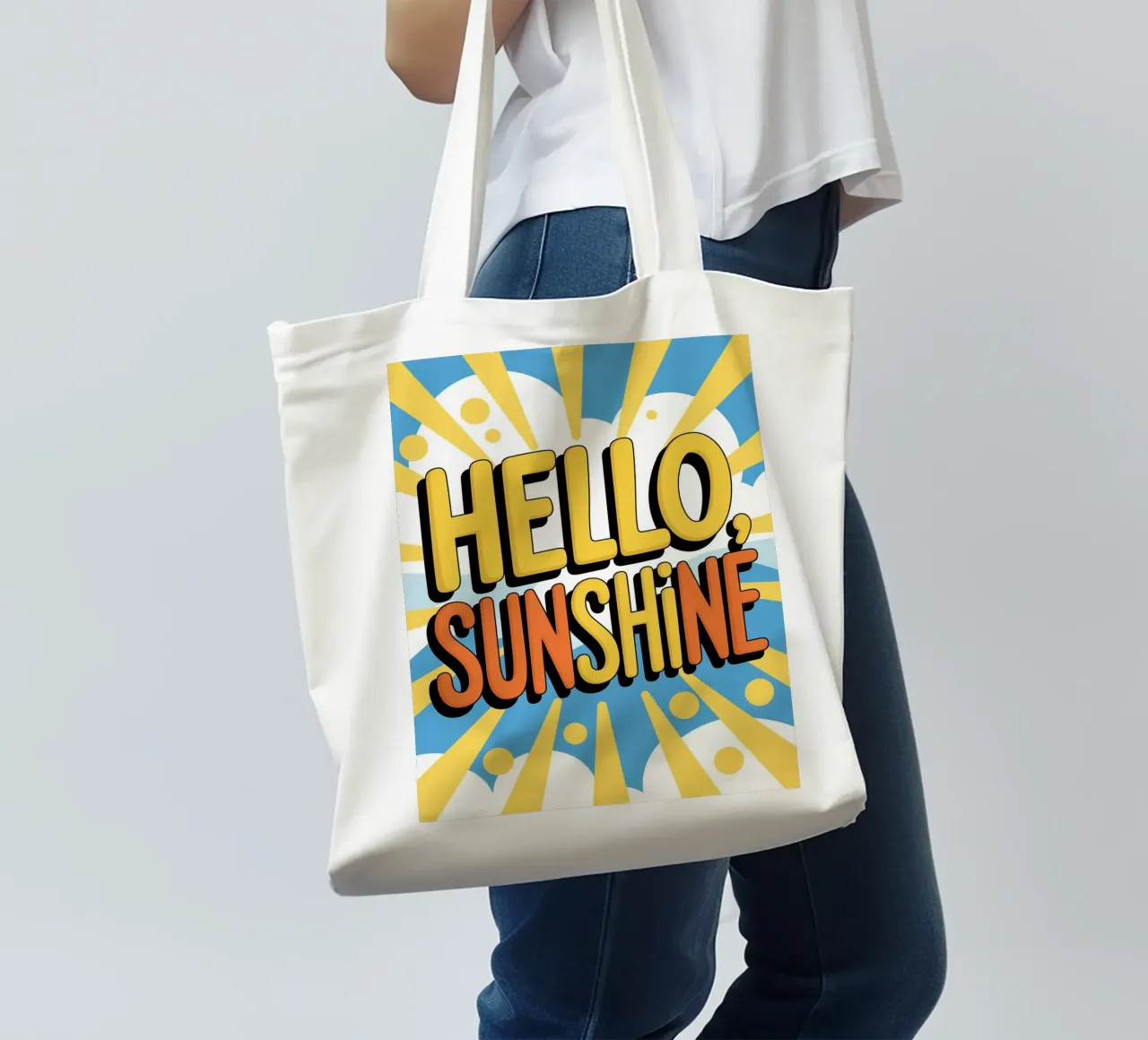 CIAO, SOLE borsa in juta da logic