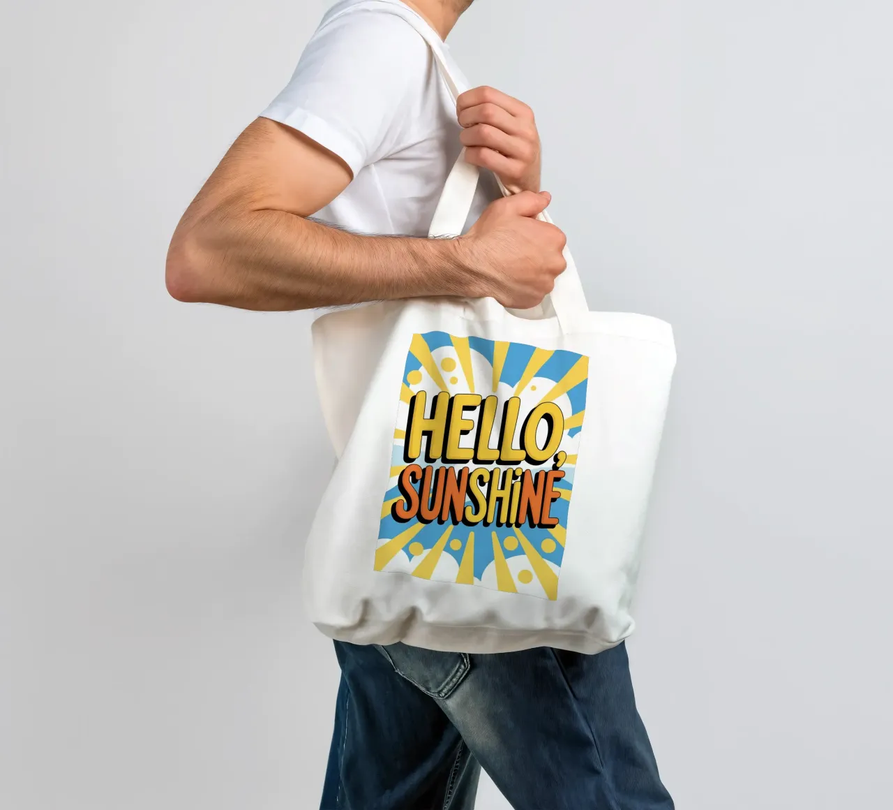 CIAO, SOLE borsa in juta da logic
