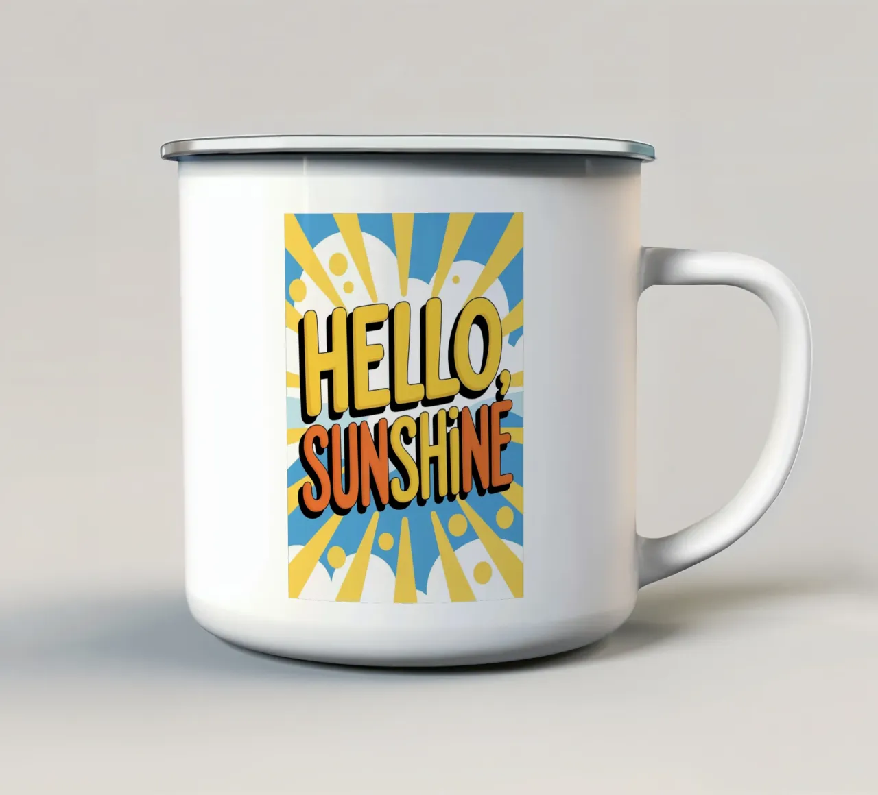 CIAO, SOLE tazza in smalto da logic