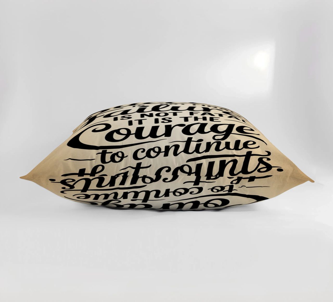 Success is not final, failure is not fatal: it is the courag decorative cushion by logic