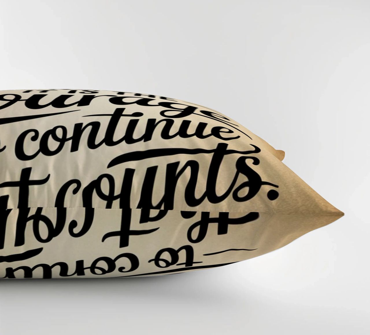 Success is not final, failure is not fatal: it is the courag decorative cushion by logic