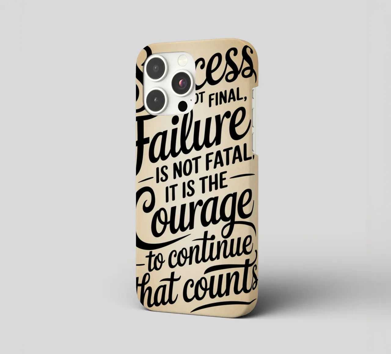 Success is not final, failure is not fatal: it is the courag iphone case by logic