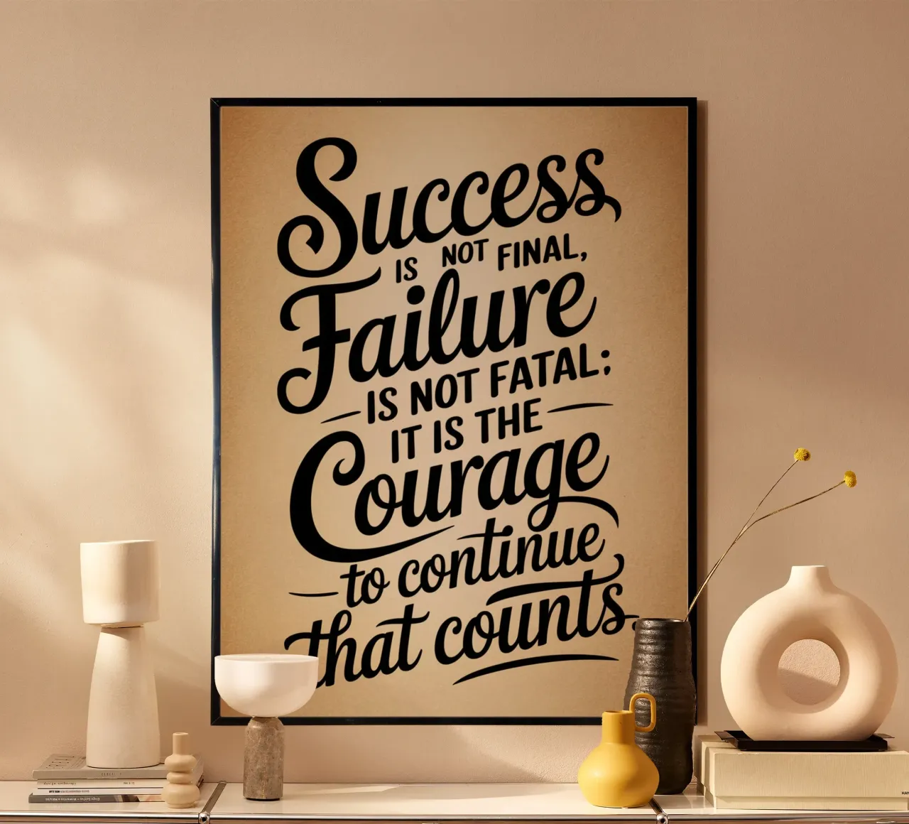 Success is not final, failure is not fatal: it is the courag hahnemühle by logic