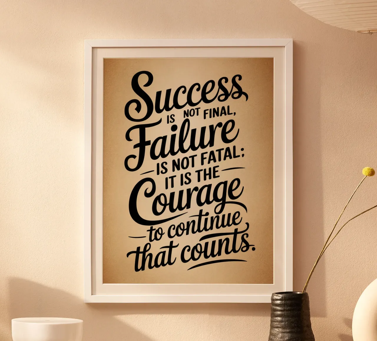 Success is not final, failure is not fatal: it is the courag hahnemühle by logic