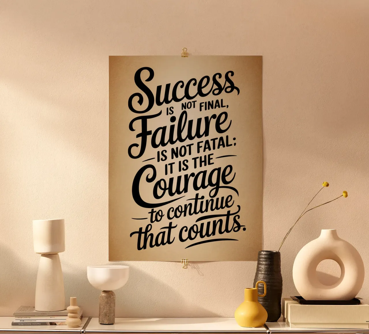 Success is not final, failure is not fatal: it is the courag hahnemühle by logic