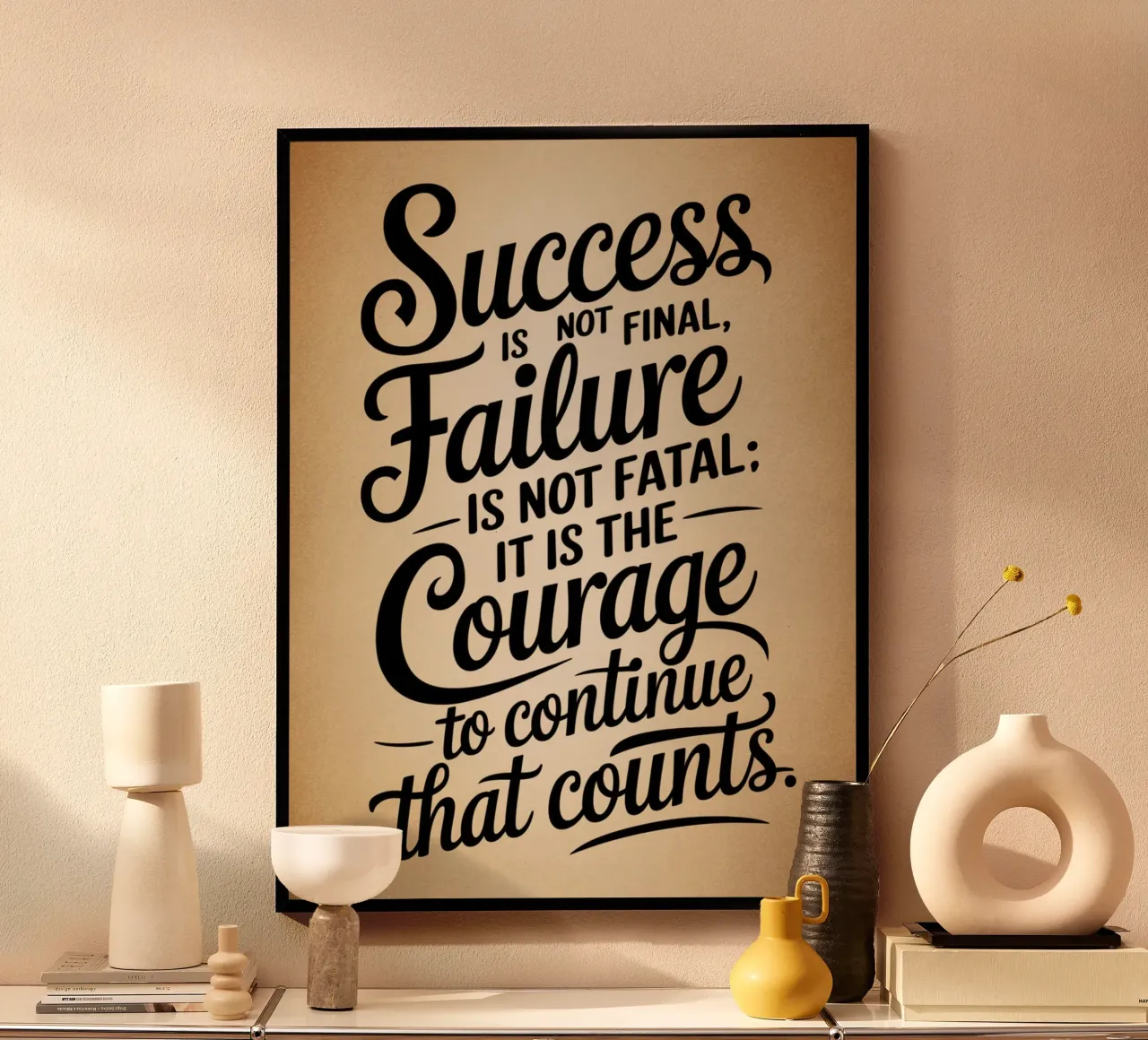 Success is not final, failure is not fatal: it is the courag hahnemühle by logic