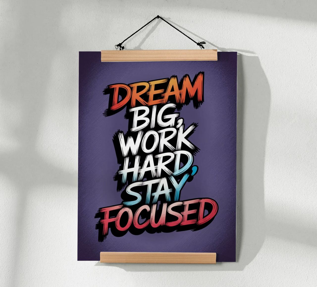 GROSS TRÄUMEN, HART ARBEITEN, KONZENTRIERT BLEIBEN Poster von logic