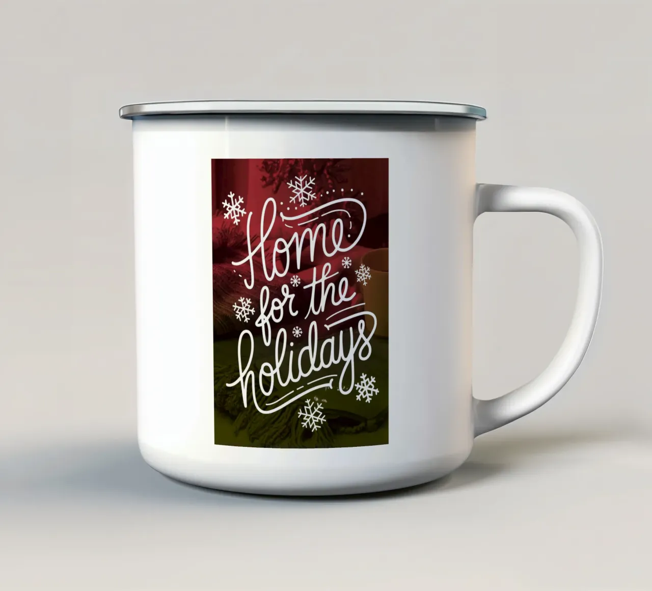 A casa per le vacanze tazza in smalto da logic