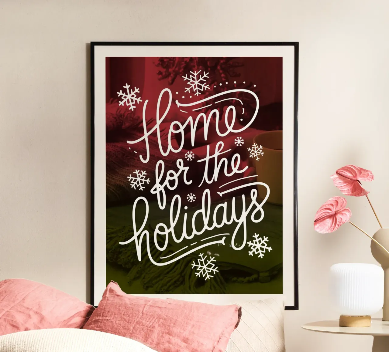 A casa per le vacanze poster con telaio in plastica da logic