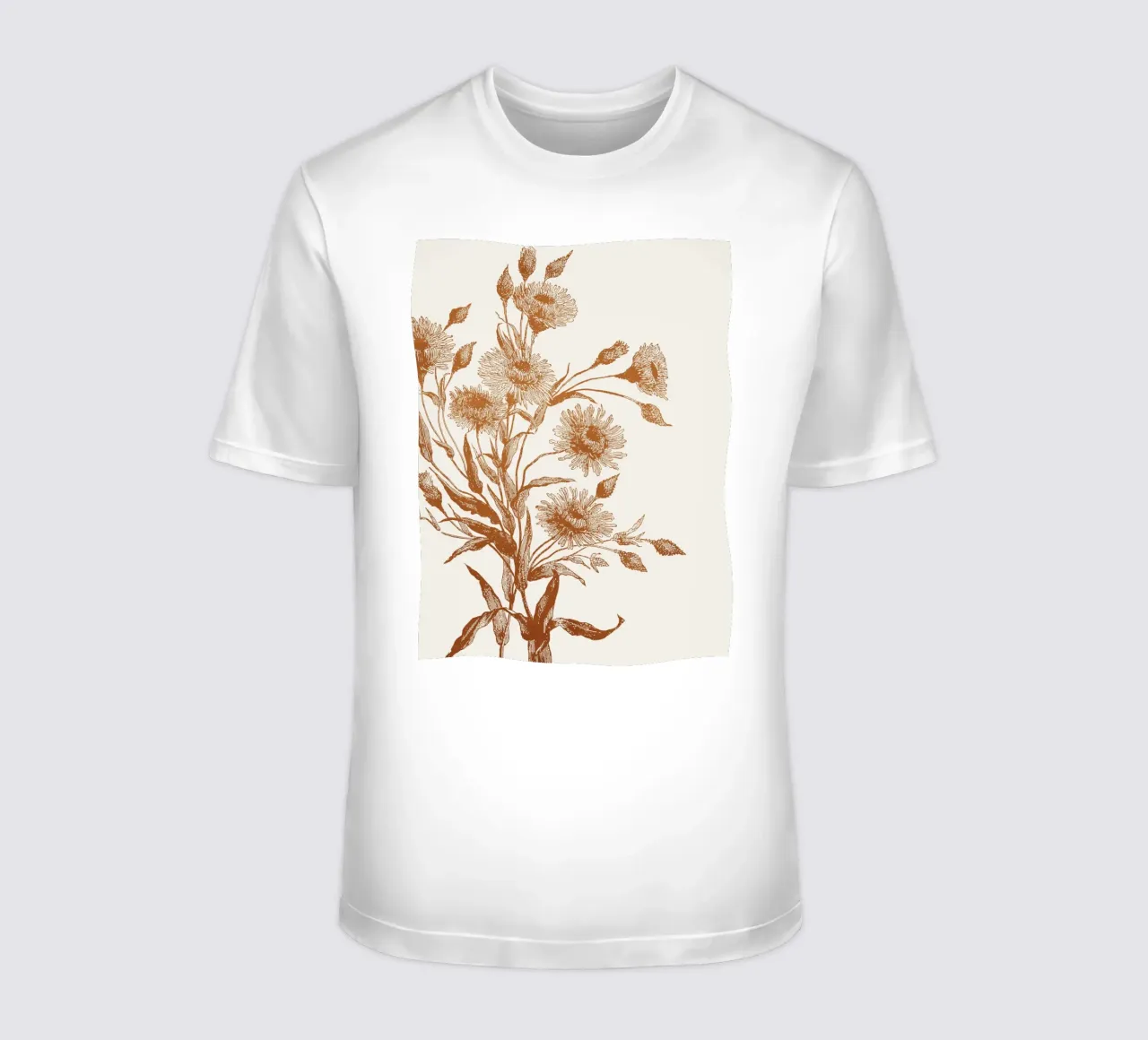 Aster flower sketch t-shirt da apoloprints