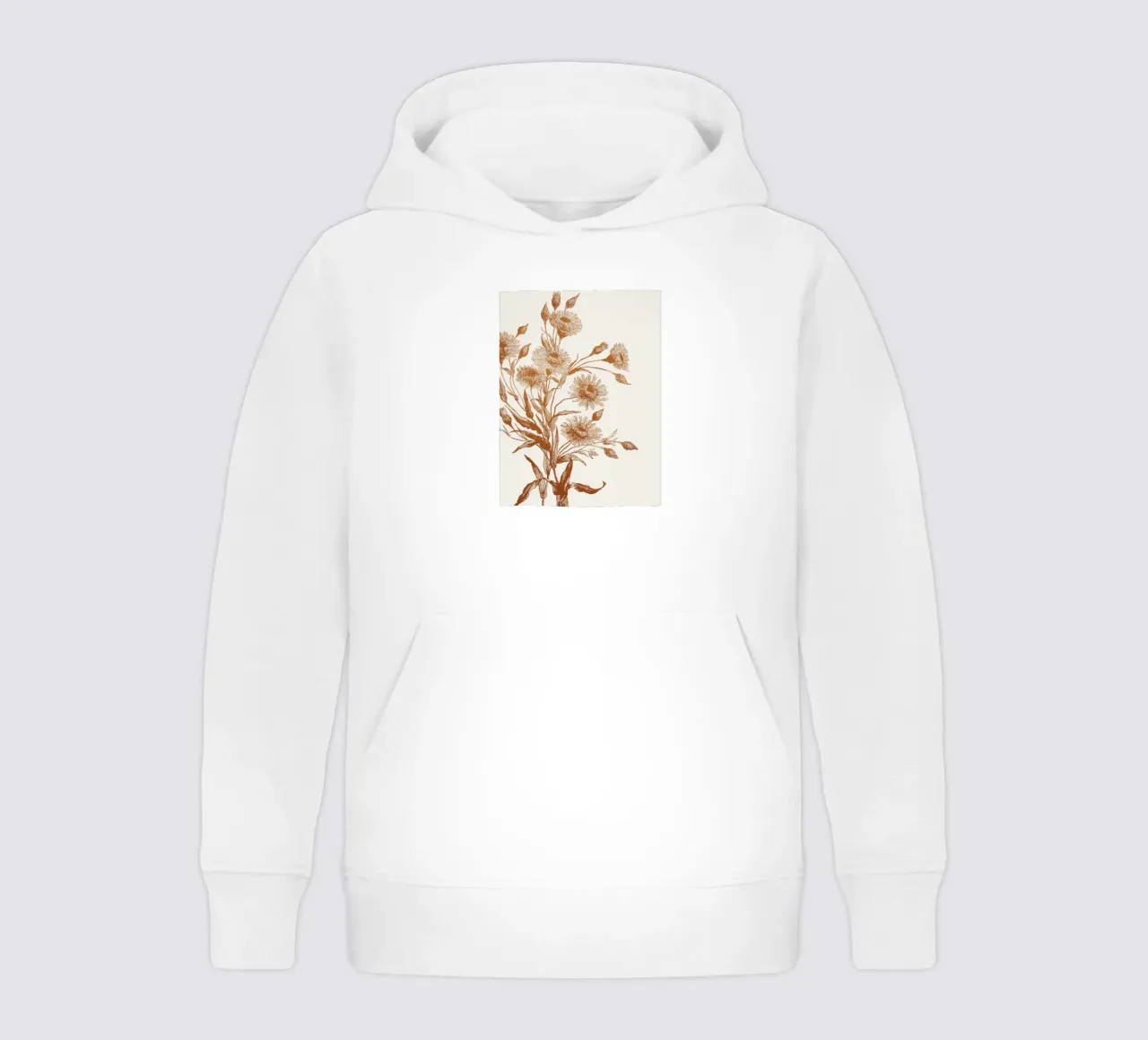 Aster flower sketch felpa bambino con cappuccio da apoloprints