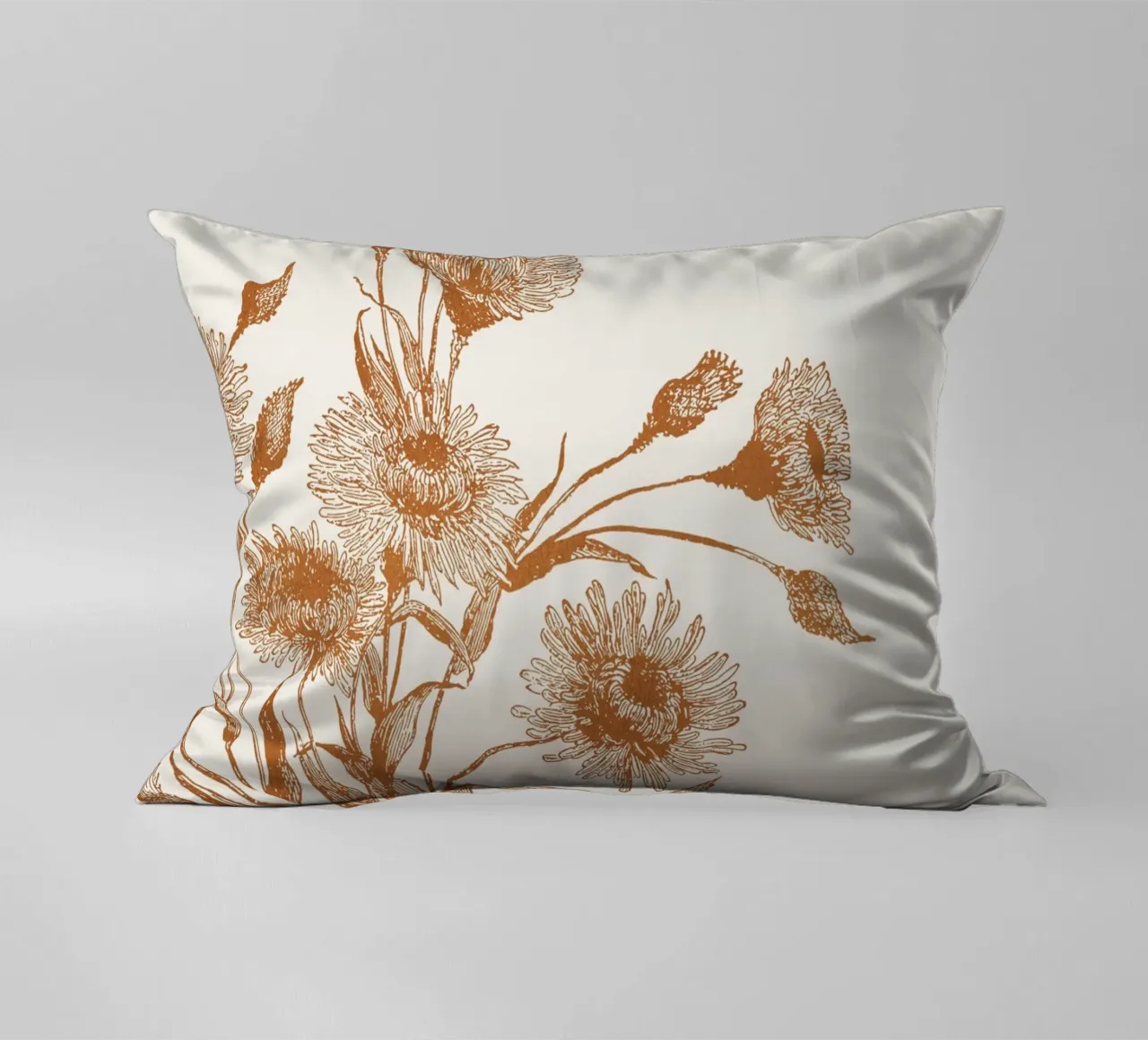 Aster flower sketch cuscino da apoloprints