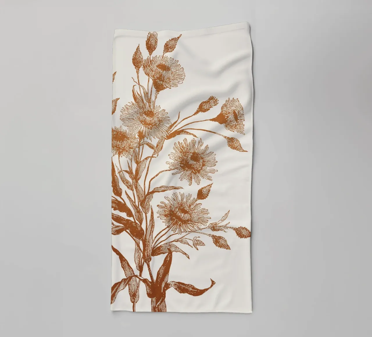 Aster flower sketch asciugamano da bagno da apoloprints