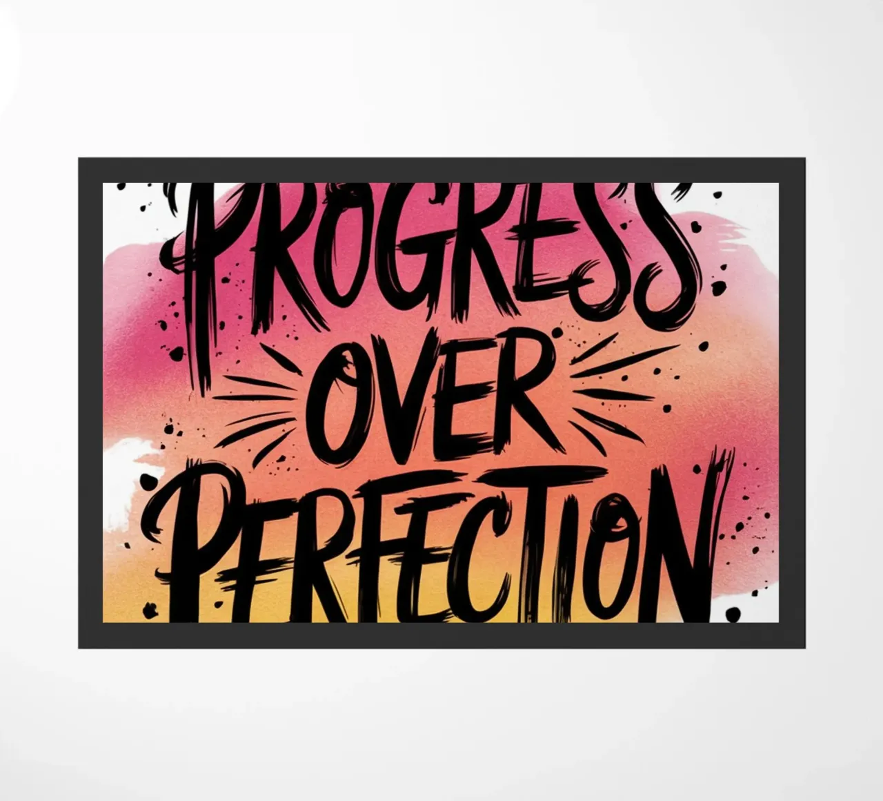 PROGRESS OVER PERFECTION doormat by logic