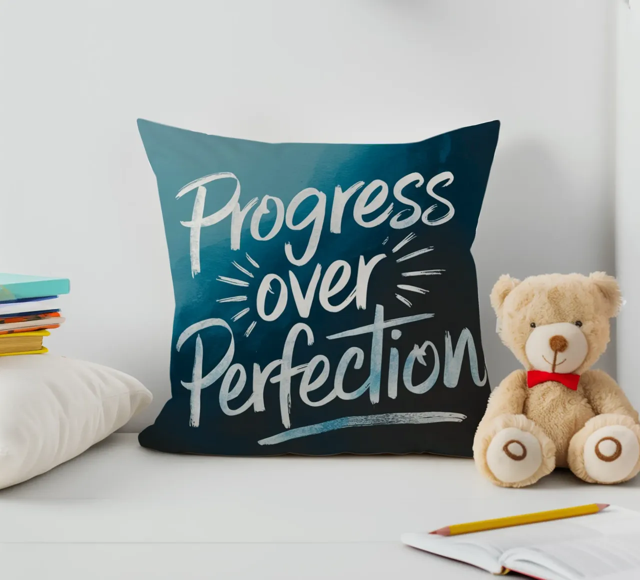 IL PROGRESSO SULLA PERFEZIONE cuscino da logic