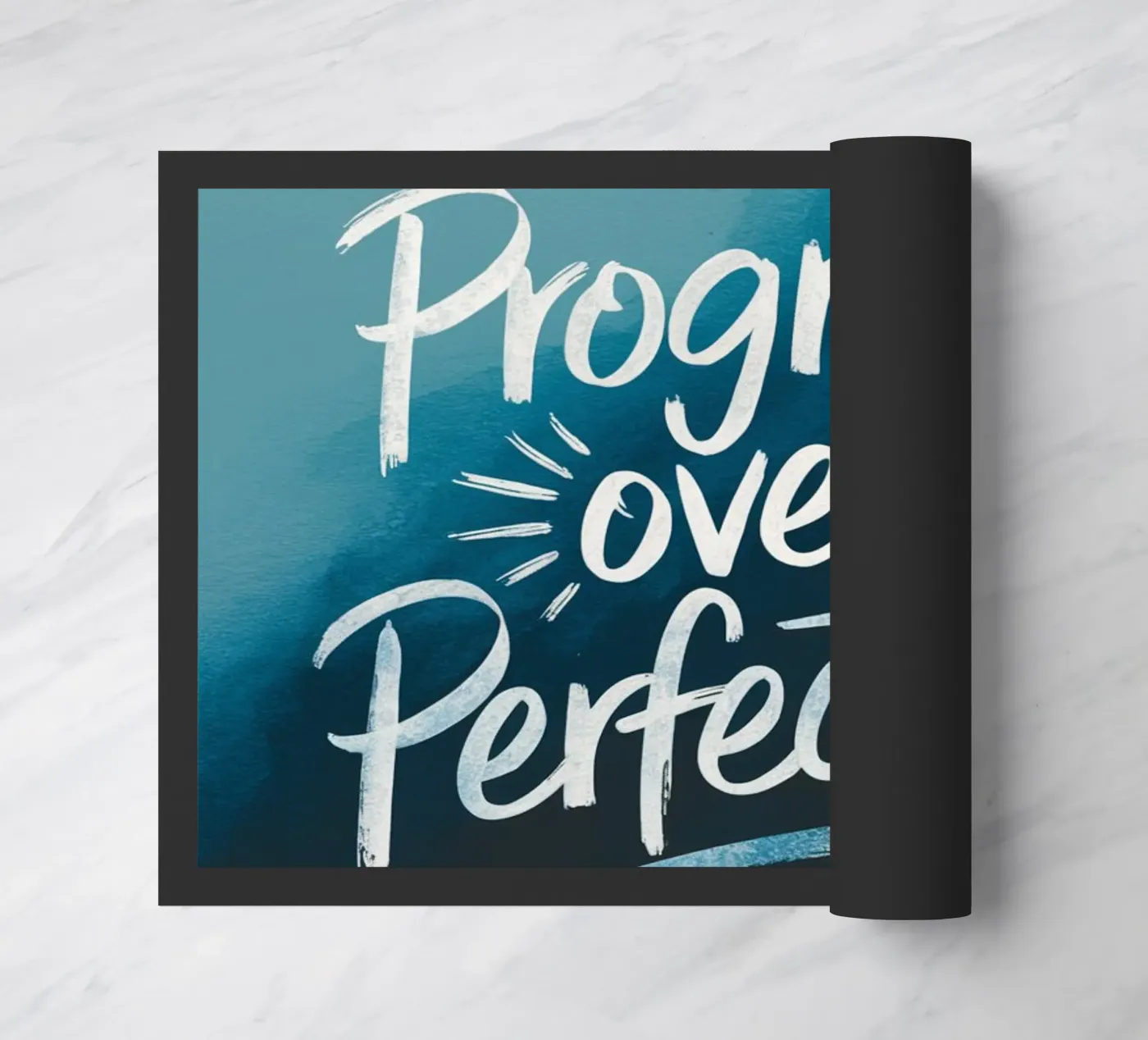 PROGRESS OVER PERFECTION doormat by logic