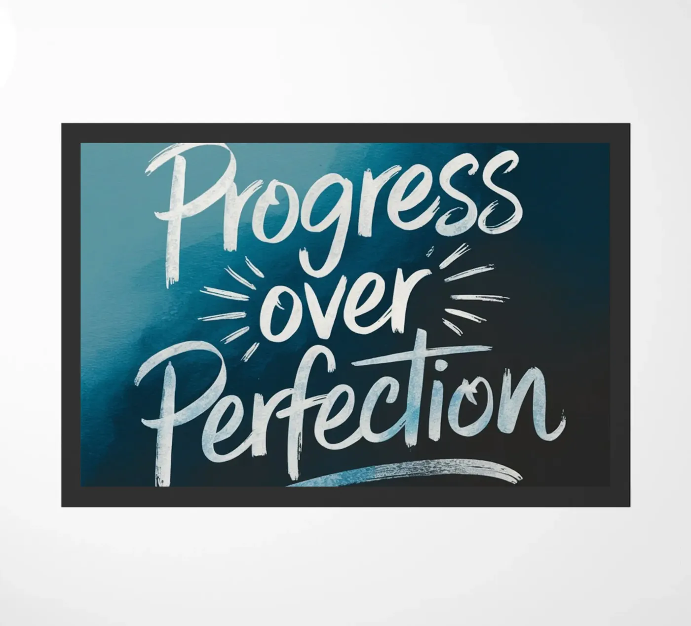 PROGRESS OVER PERFECTION doormat by logic