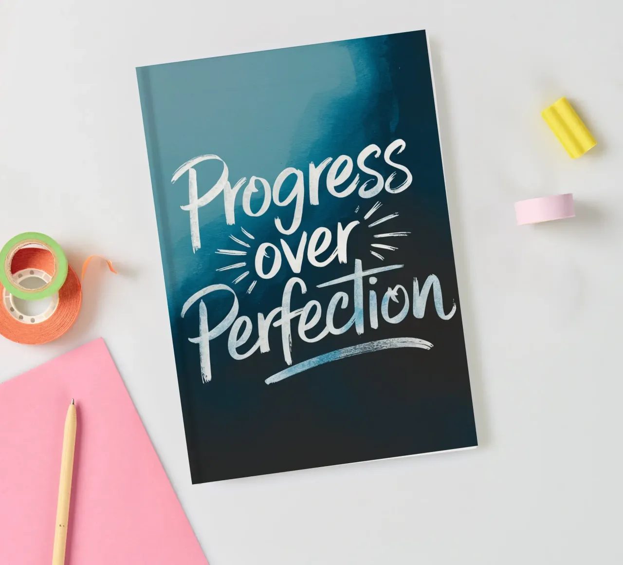 PROGRESS OVER PERFECTION notebook by logic