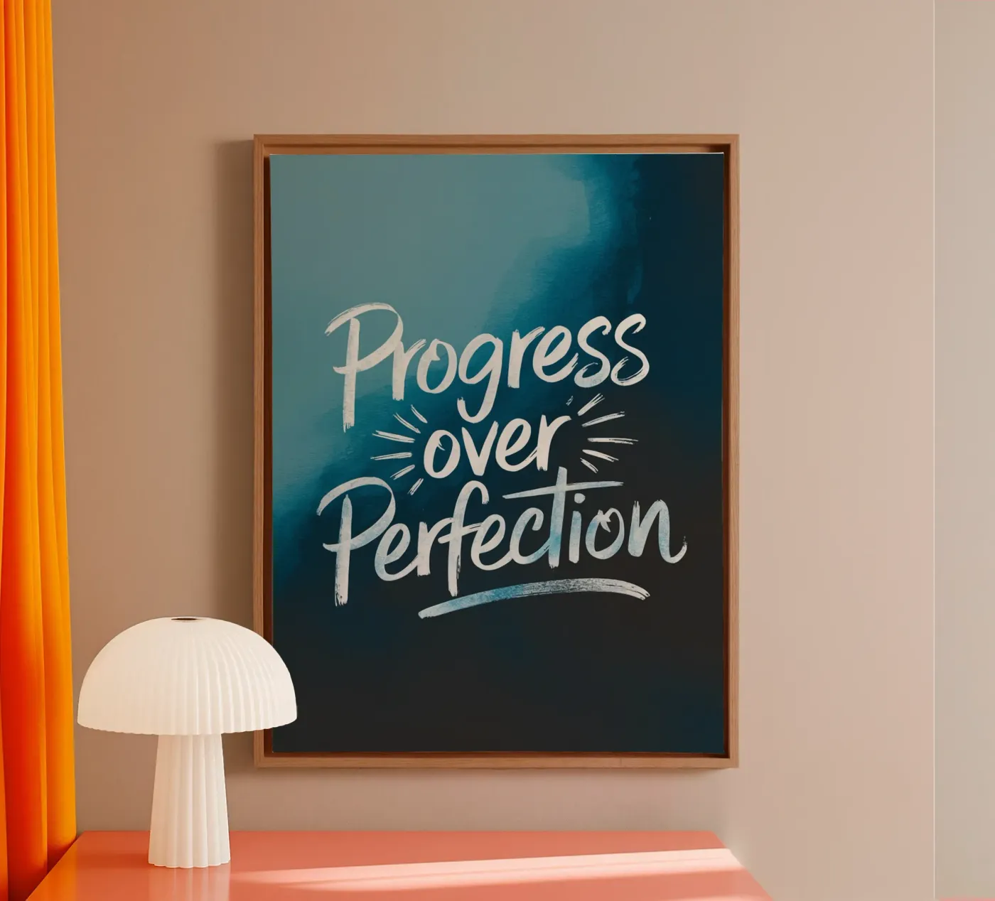 PROGRESS OVER PERFECTION canvas by logic