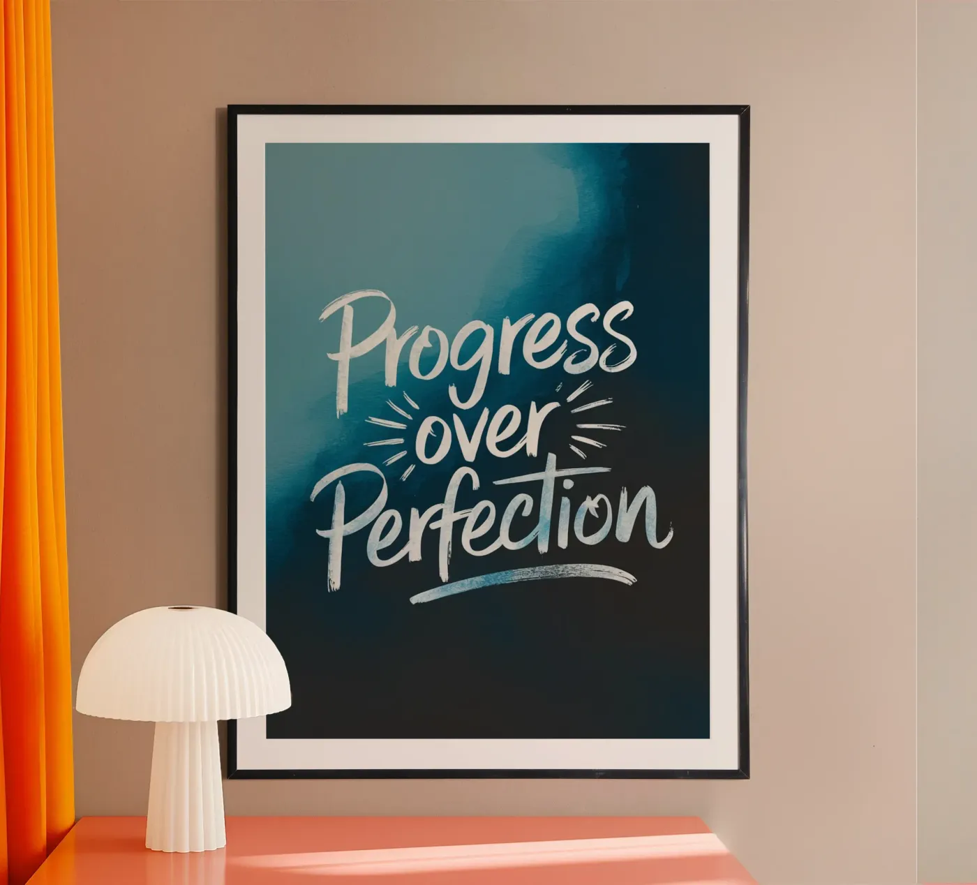 PROGRESS OVER PERFECTION poster by logic
