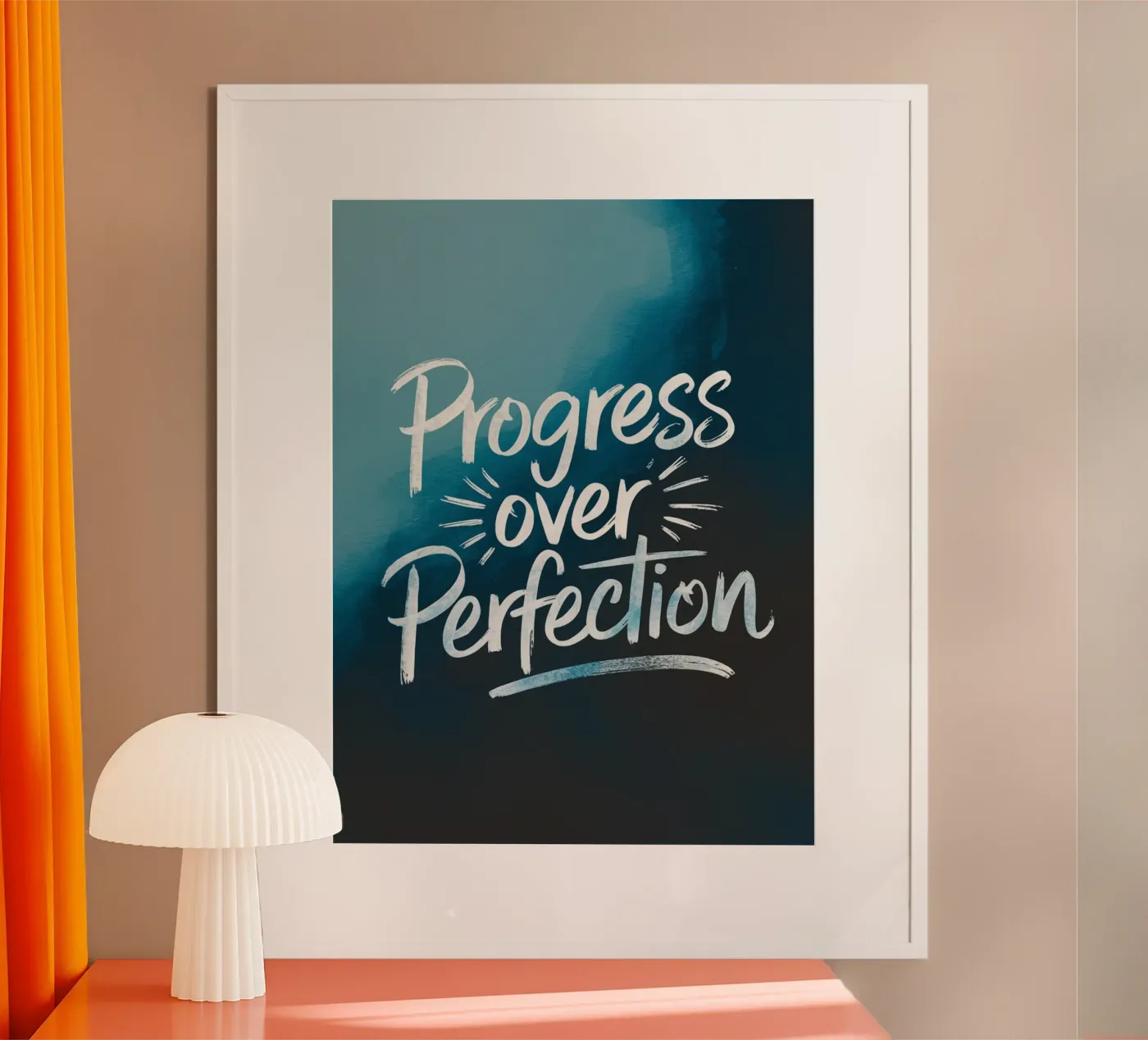 PROGRESS OVER PERFECTION poster by logic