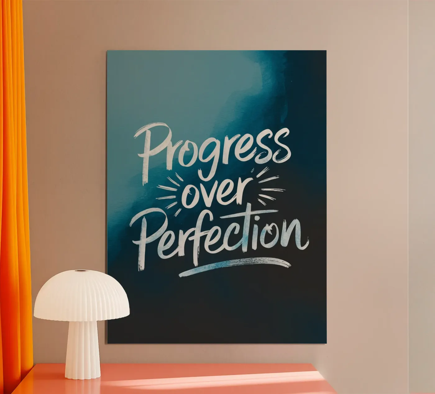 PROGRESS OVER PERFECTION poster by logic
