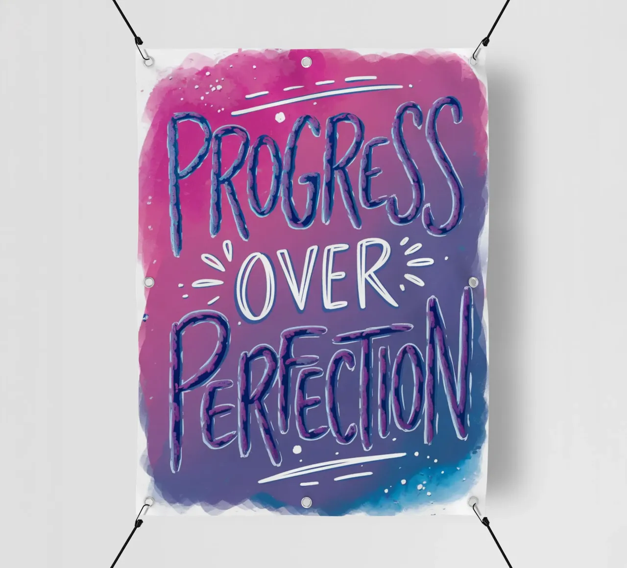 IL PROGRESSO SULLA PERFEZIONE telo in pvc da logic