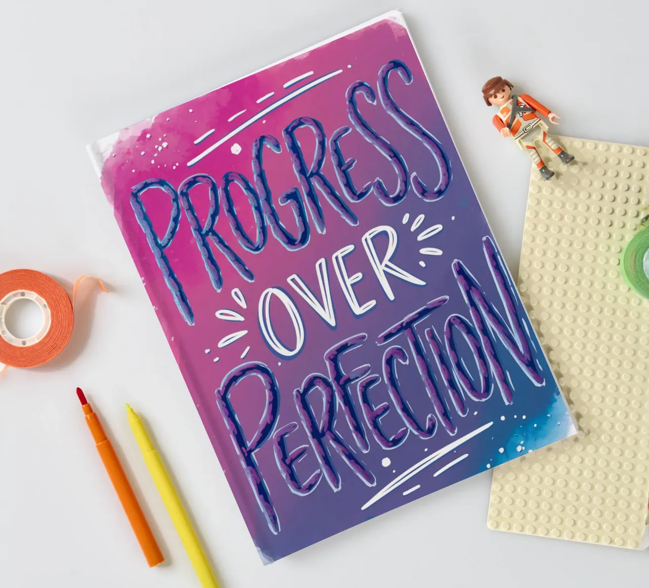 PROGRESS OVER PERFECTION notebook by logic
