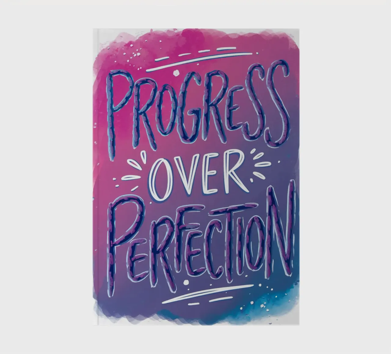 PROGRESS OVER PERFECTION notebook by logic