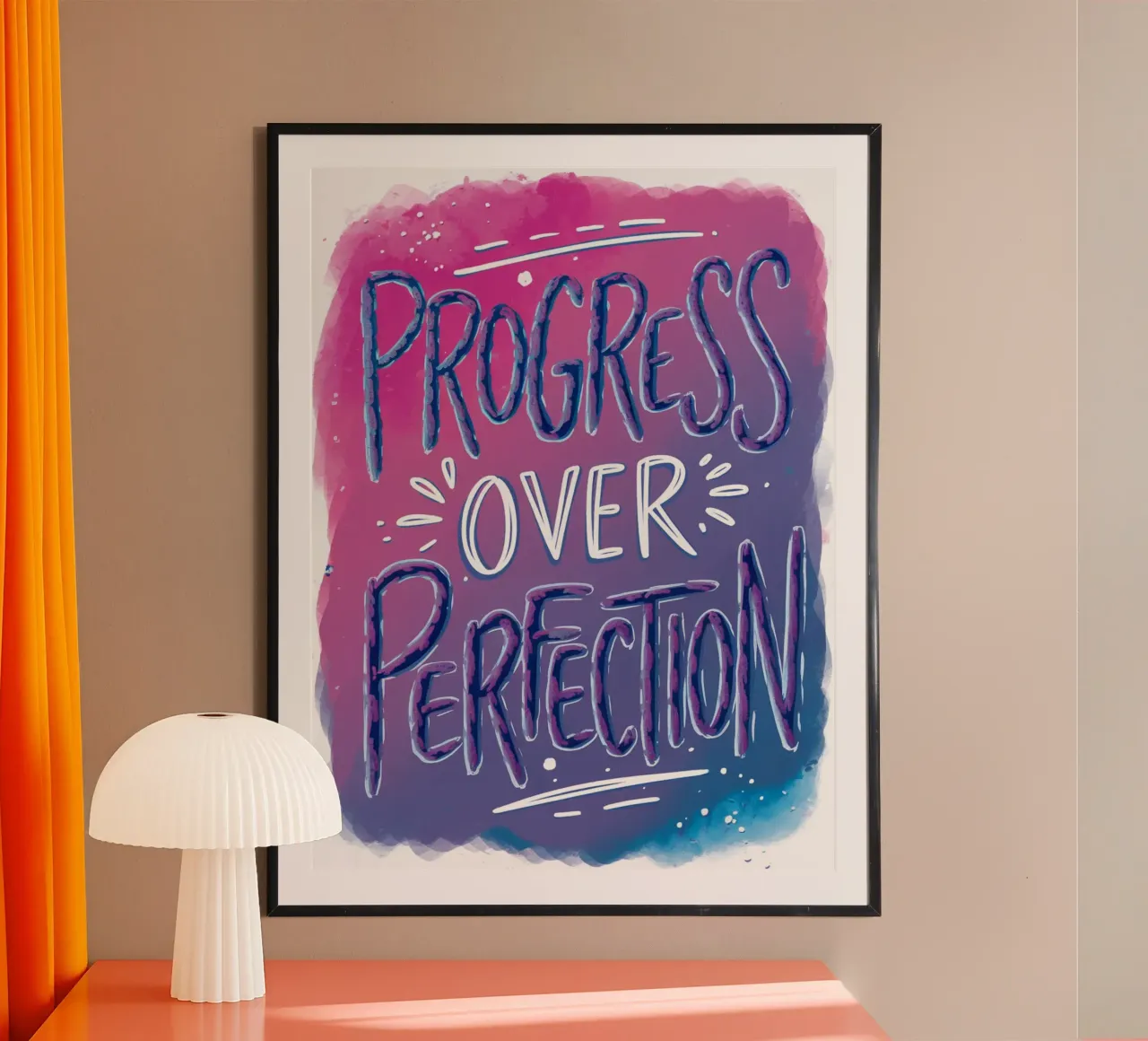 PROGRESS OVER PERFECTION poster by logic